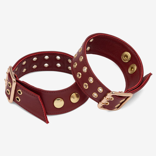 Burgundy double buckle