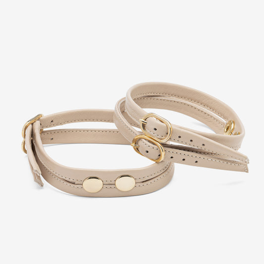 Beżowy podwójny pasek